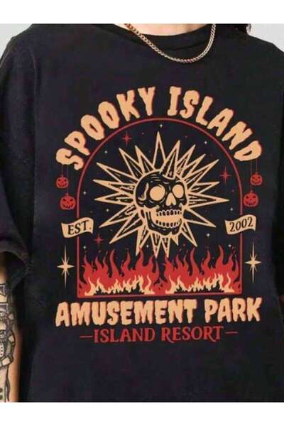 2BIR قميص Island Amusement Park Retro 2000s Movie، قميص Summer Spooky T-Shirt...