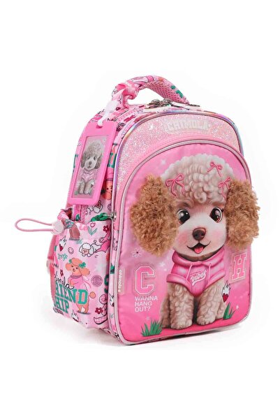 Chimola Poodle Desenli Okul Çantası CHM-CN0045