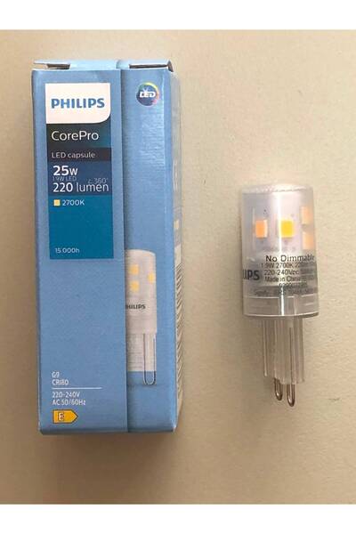 Philips 5 ADET COREPRO G 9 LED KAPSÜL 1.9W =25W 220 LÜMEN 2700K SARI