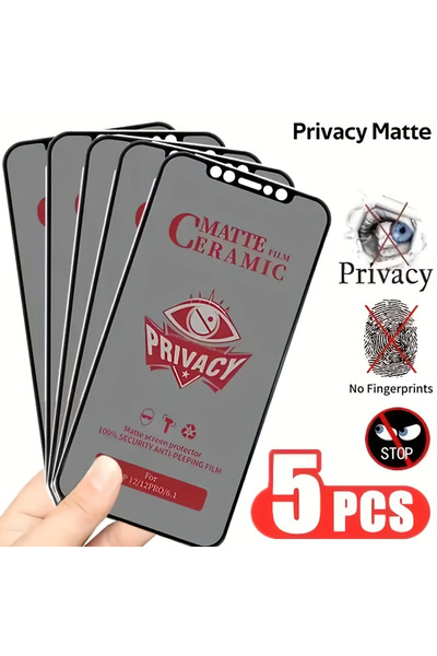 Choice11 iPhone 15 Pro Max Ceramic Film 5 Pieces Matte Ceramic Privacy Screen...