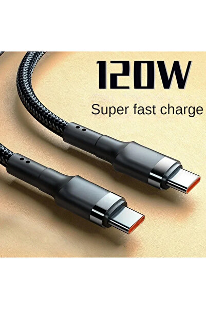 Choice3 1m 120W Silver PD 120W Super Charging For S24 S23 USB C TO USB Type C...
