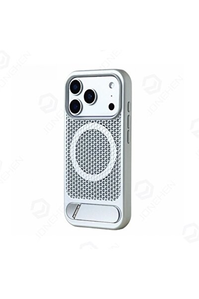 Choice22 iPhone 15 Pro Max Silver Heat Dissipation Stand Magnetic Shockproof ...