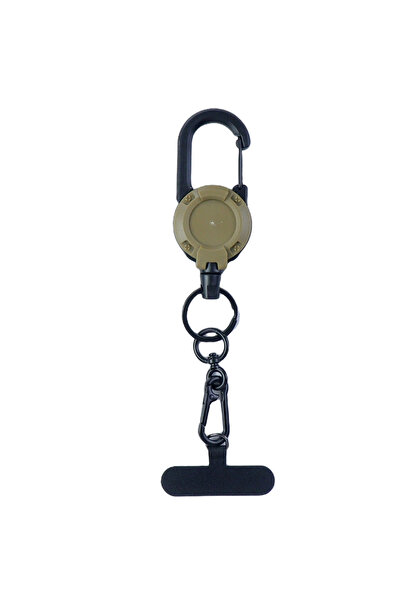 Choice4 khaki Retractable Phone Lanyard Heavy Duty Multitool Carabiner Xyun B...