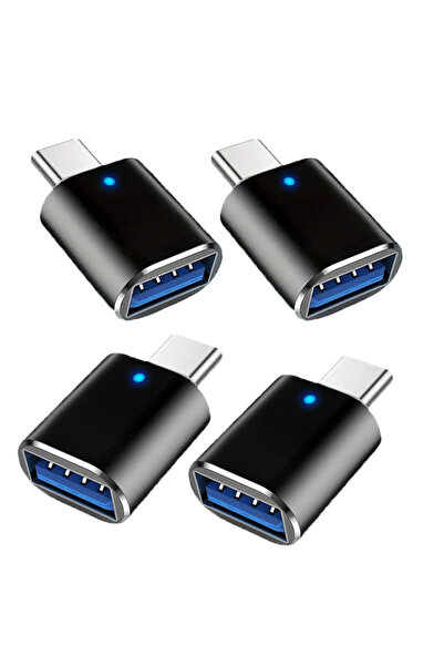 Choice1 black 4pcs USB 3.0 To Type-C OTG Adapter USB Type C Male To Micro USB...