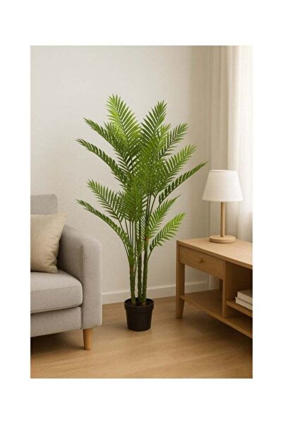 DRAMA HOME Artificial Palm Tree 160 cm Tall – Natural Green Leaves with Reali...