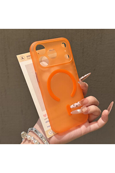 Choice97 iPhone17 Pro Max Orange Ultra Thin Matte Translucent For Magsafe Wir...