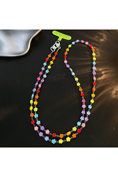 Choice3 SL02 Y2K Dopamine Rainbow Flower Necklace Crossbody Phone Strap Camer...