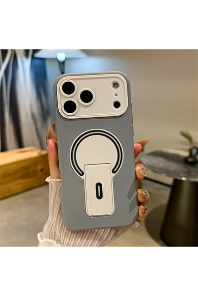 Choice25 iphone 11 Gray Luxury Fold Stand Holder Magnetic For Magsafe Matte C...
