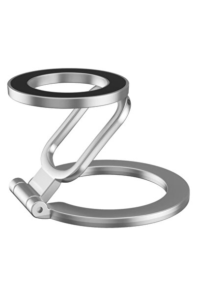 Choice Silver 2025 Double Magnetic Kickstand Strong Grip Phone Stand Sided Ri...