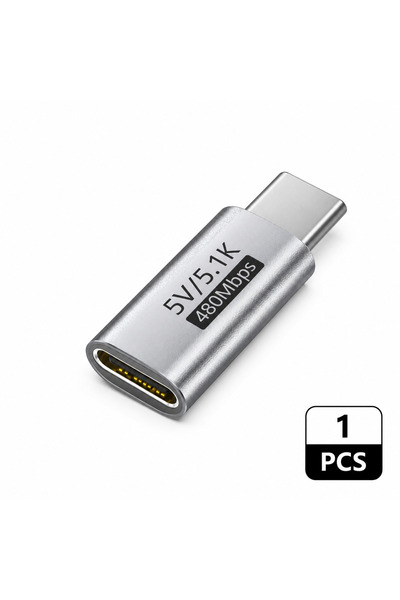 choice2 5.1K 5V Adapter 1pcs 5.1K Resistor USB C Male to Female Adapter 5V Ty...