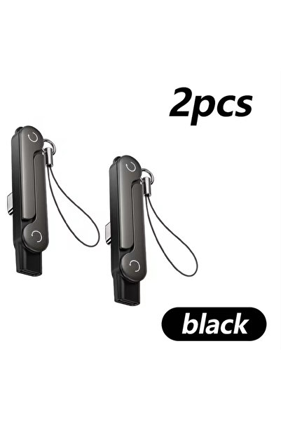 choice2 black2 piece Type-C Phone Charging Stand Adapter Data Cable Type-C Ma...