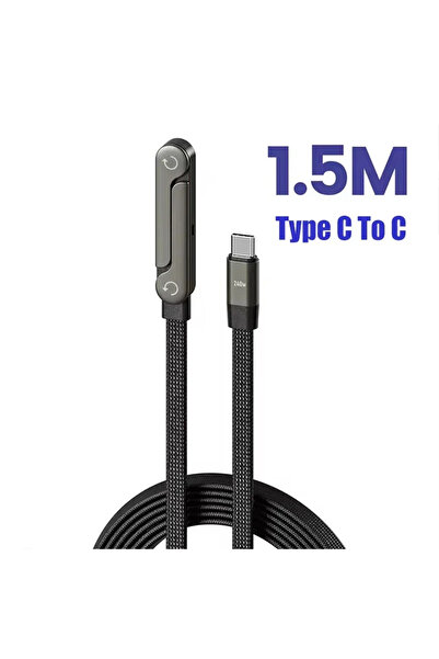 Choice1 1.5m 240w 1.5m black 2-in-1 Cable Super Fast Charging Foldable Cable ...
