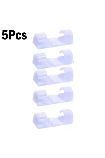 Choice3 5X-White Cable Clips Organizer Drop Wire Holder Cord Management Self-...