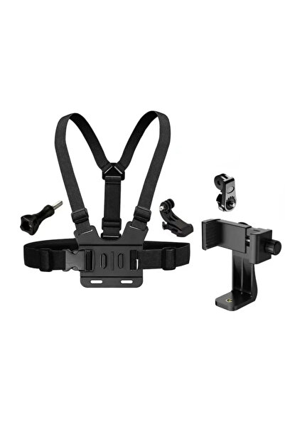 Choice black 1 PC Adjustable Phone Clip Holder With Chest Strap Fixation Brac...