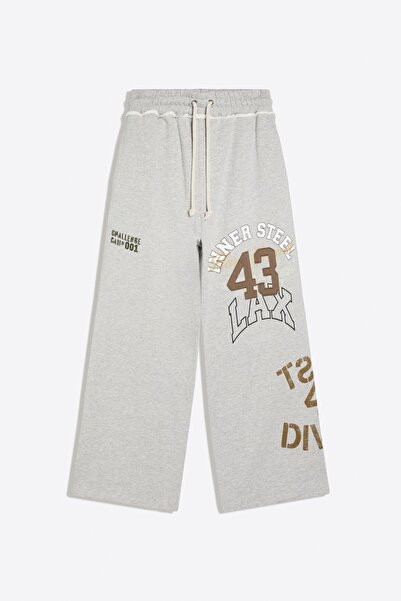Bershka Yamalı super baggy fit pantolon