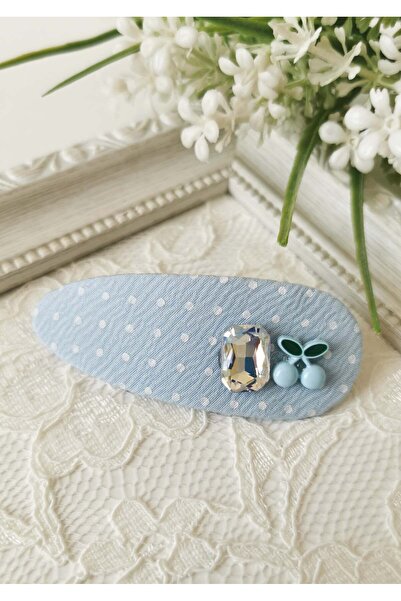 Halley Concept Blue Polka Dot Cherry Figured Fabric Snap Children's Buckle 7....