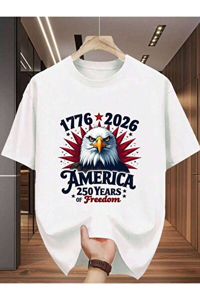 29CUN Men's Casual Shor-Sleeve T-Shir Feauring Round Neck Parioic Eagle Graph...