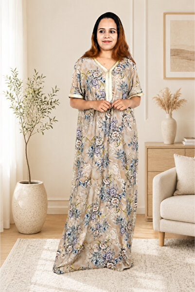 MORRISSA Ladies Jalabiya Beautiful Rayon Cotton Half Sleeve Maxi Easy To Wear...