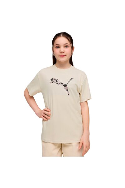 Puma ESS Γραφικό Μπλουζάκι με Ζώο σε Χαλαρή Γραμμή G 692491-87 Εκρού
