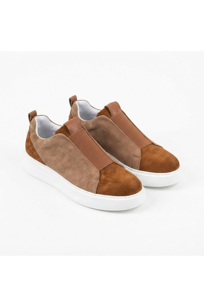 Zerenyus Zrk-x007 high quality thick sole mink tan suede single strap laceles...