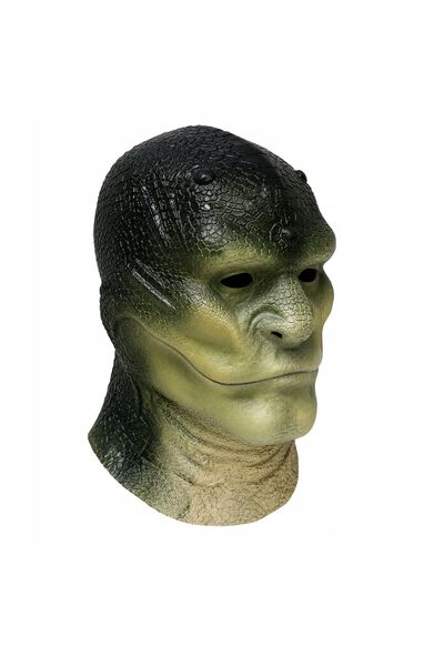 Korbi Masca de Halloween verde din latex, tip șopârlă