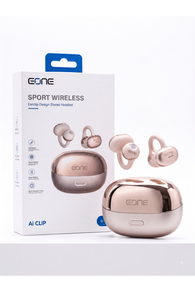 EONE سماعة أذن لاسلكية رياضية إي ون Ai CLIP بمشبك مفتوح وعزل ضوضاء ذكي IPX5