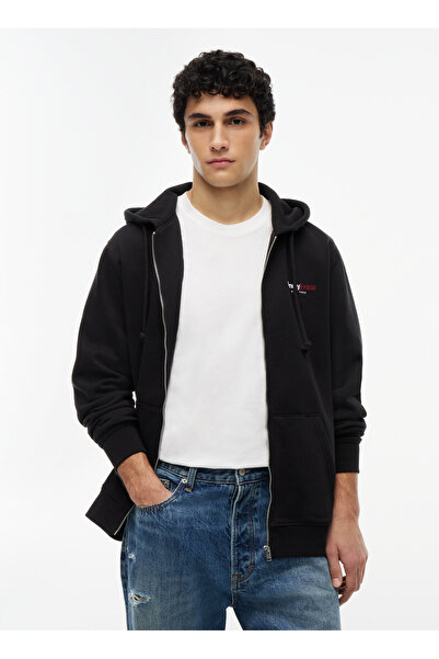 Tommy Jeans Siyah Erkek Sweatshirt DM0DM23404BDS TJM REG DNA BACKPRIN