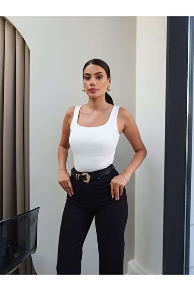 ESRAHELVACI Yüksek Bel Boru Paça Jean