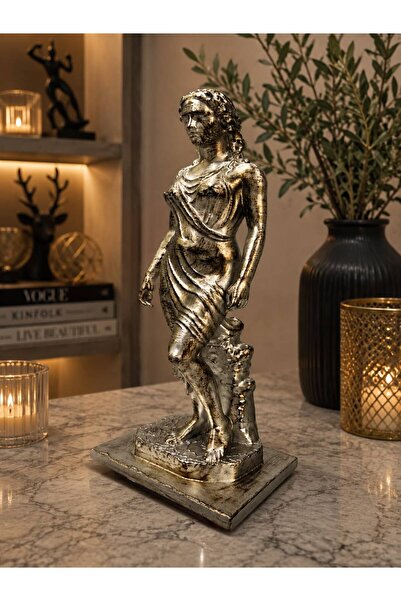 ersu store Antik Helenistik Kadın Figürü – Gold & Silver Dekoratif Biblo