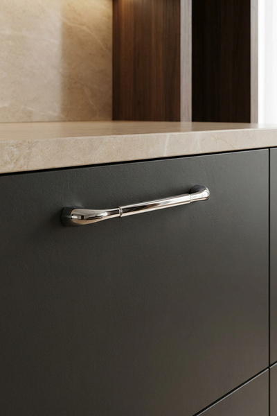 zerafev Verona 160 mm Chrome - Zamak Furniture Handle – Cabinet and Drawer Ha...