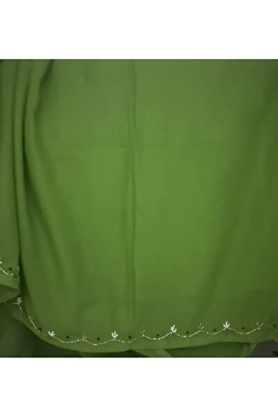 Generic Brand Light Green Embellished Hijab