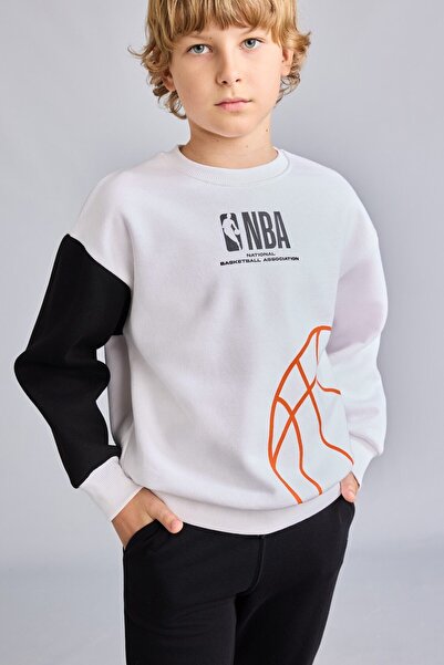 DeFacto Nba Crew Neck Inside Soft Fleece Thick Fabric Sweatshirt Boys I2196A8...