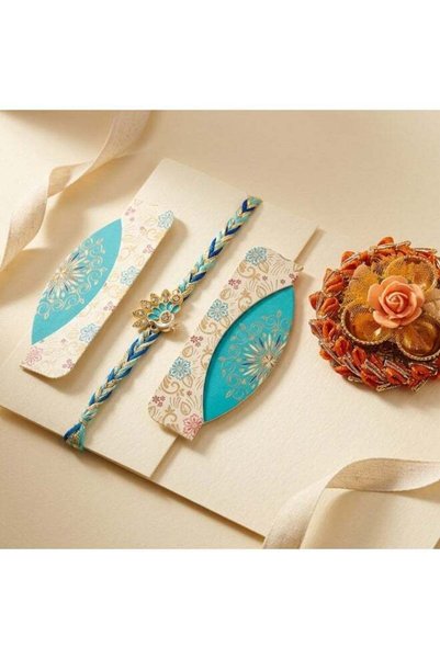Generic Premium Designer Rakhi Set for Brother – Pack of 2 | Peacock & Braided Thread Raksha Bandhan Rakhis