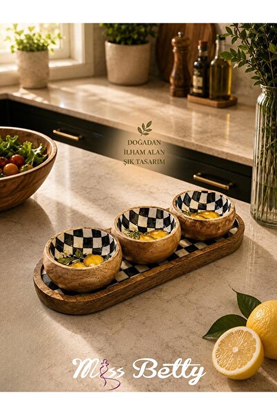 Mango 4 lü Çerezlik ve Sunumluk Seti