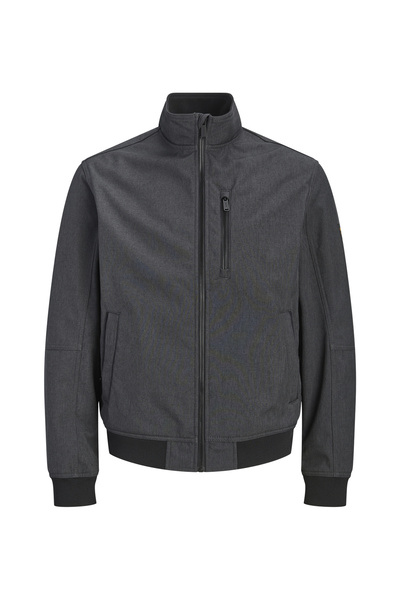 Jack & Jones Gri Erkek Dik Yaka Mont JJELIAM SOFTSHELL BOMBER NOOS