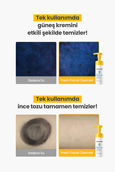 Atopalm Çocuklar İçin Göz Yakmayan Nemlendirici Yüz Temizleme Köpüğü Fresh Facial Cleanser Kids