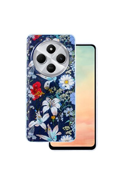 OEM Θήκη TPU Σιλικόνης Glow Glam - Μπλε Φλοράλ (Xiaomi Redmi Note 14 Pro 5G /...