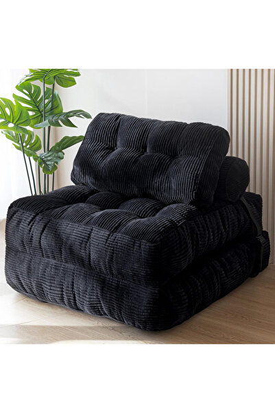 Diason Foldable Lazy Sofa Chair with Backrest, Multi-Functional Corduroy Floo...