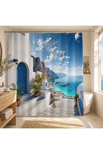 Zâna Casei PEVA Shower Curtain Summer Island Pattern 180x180cm