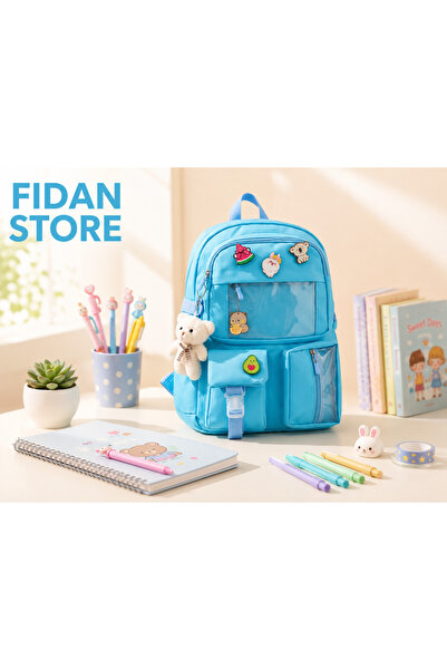 Fidanx Schoolbag Korean Style with Accessories Girls Boys Primary Middle Scho...