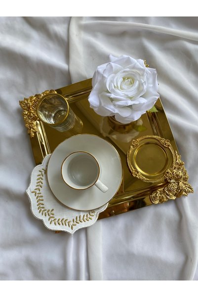 Z&B FLOWERS Damat Kahve Tepsisi Söz tepsisi kahve Fincanı Nişan Tepsis