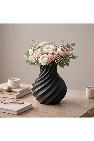 Genel Markalar Luwin Design Modern Spiral Tasarım Dekoratif Vazo