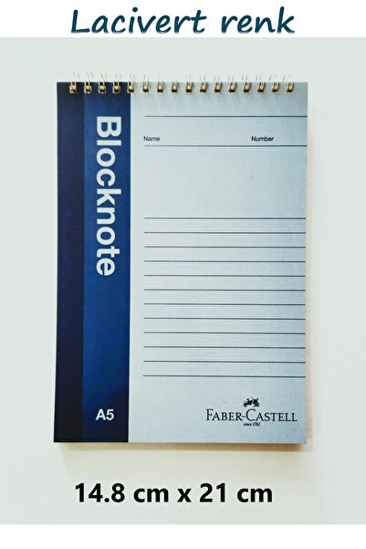 Faber Castell A5 Size Blocknote Unlined Notebook 80 Pages.