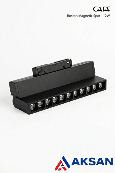 Cata CT-5930 Boston 12W 48V DC Magnetik Ray Spot Oynar Başlıklı Siyah Günışığ...