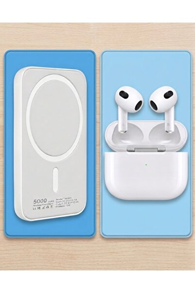 Ath Σετ Combo 2 σε 1: Ασύρματο Powerbank MagSafe 5000mAh + Ακουστικά Bluetoot...