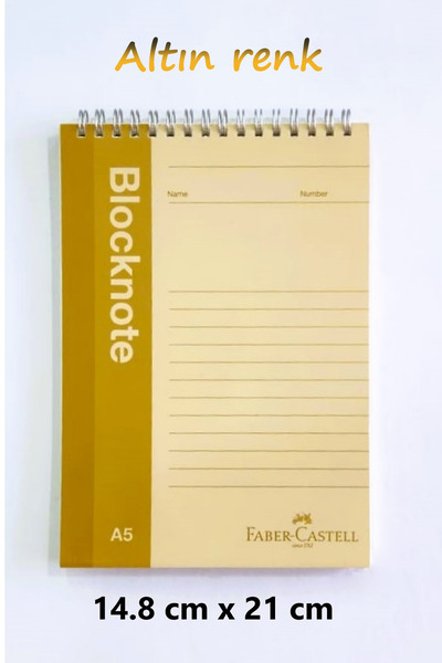 Faber Castell A5 Size Blocknote Lined Notebook 80 Pages.