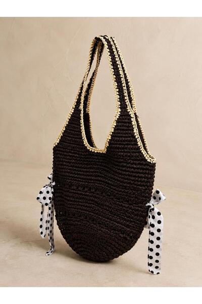 Luminos Butik Brown Straw Bag 60X38 Cnt1186