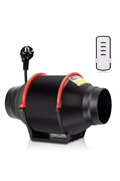bedee Ventilator de evacuare pentru conducte, 150mm, 80W, 2 viteze, cu teleco...