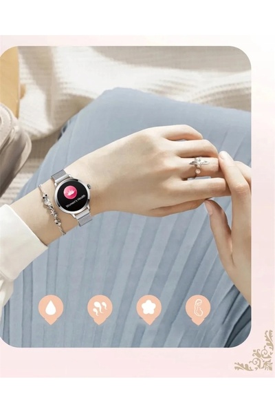 NO BRAND SMARTWATCH NIOLINA COMPLET ELEGANT ARGINTIU