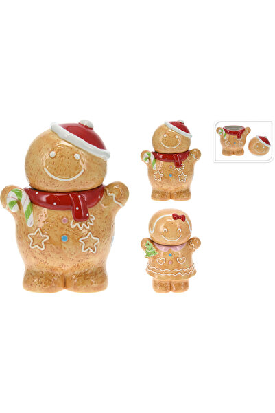 Home Styling Collection Borcan ceramic „Omulețul cu prăjituri” de 25 cm – bor...